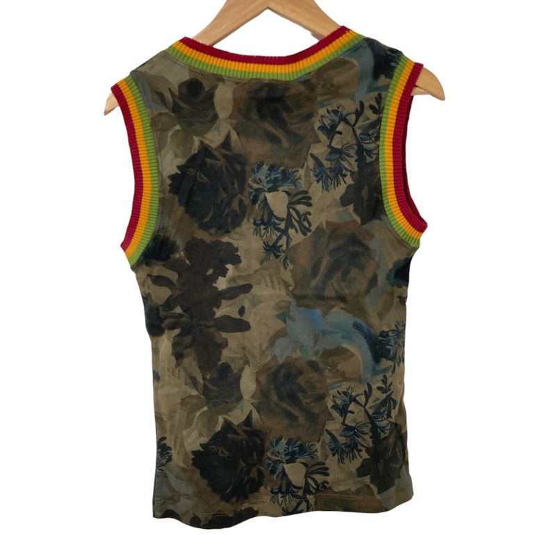 Dior Christian Galiano Era Love Print Tank Top 38 Khaki