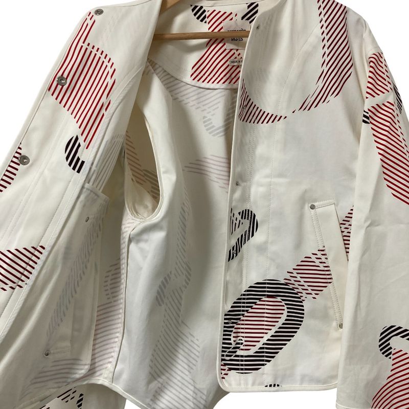 Hermes Coaching Remix Print Cotton Jacket 34