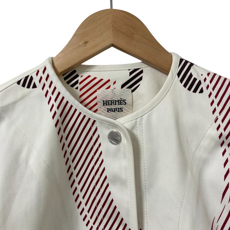 Hermes Coaching Remix Print Cotton Jacket 34