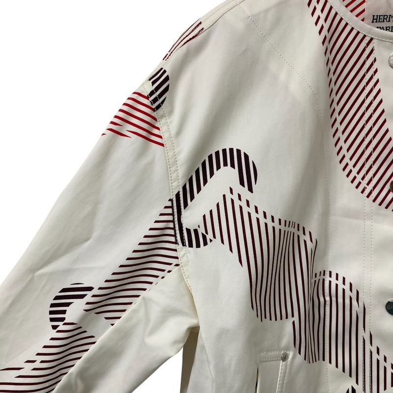Hermes Coaching Remix Print Cotton Jacket 34