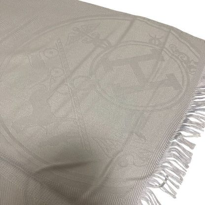 Hermes New Bliss Cashmere Silk Shawl Greenage Gray