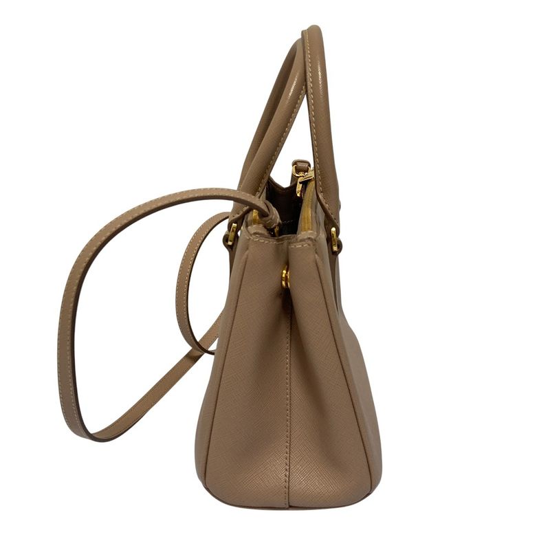 Prada Galleria Sapphia Leather Small 2-Way Shoulder Bag Light