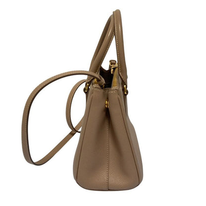 Prada Galleria Sapphia Leather Small 2-Way Shoulder Bag Light
