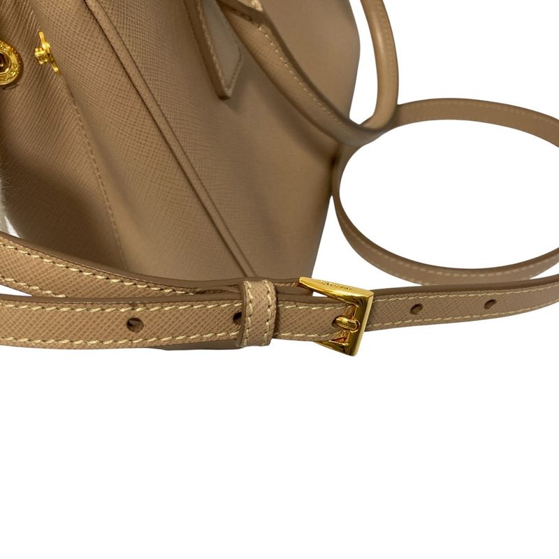 Prada Galleria Sapphia Leather Small 2-Way Shoulder Bag Light