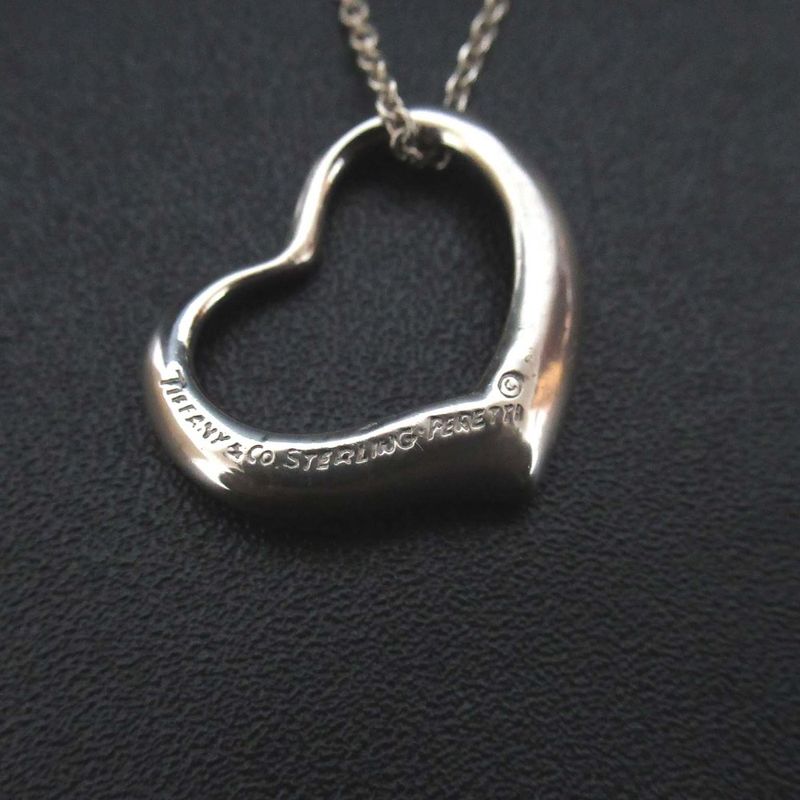 Tiffany & Co. Elsa Peretti Open Heart Necklace Pendant Silver