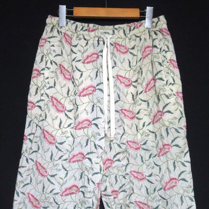 Gucci Floral Embroidery Easy Wide Joga Pants Track M Beige