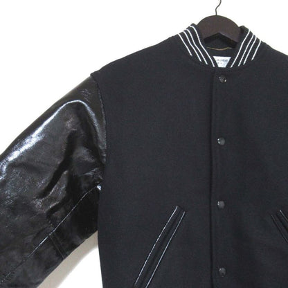 Saint Laurent Paris Teddy Jacket Varsity Jacket Padded Stadium Jean