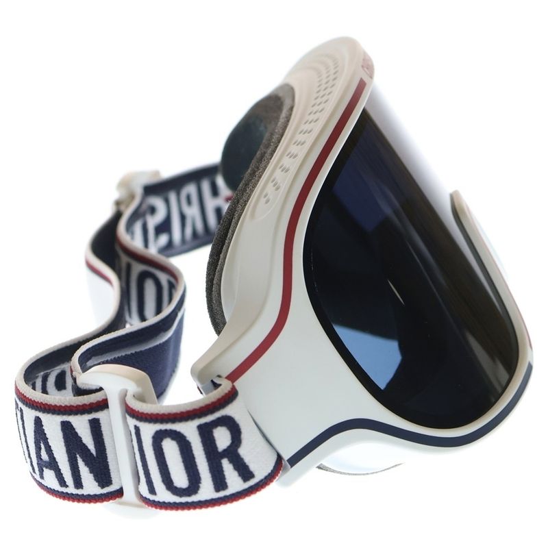 Dior Pre Owned Ski Goggles White Black