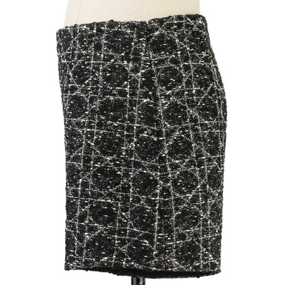 Dior Christian Macro Cannage Tweed Shorts 36 Black