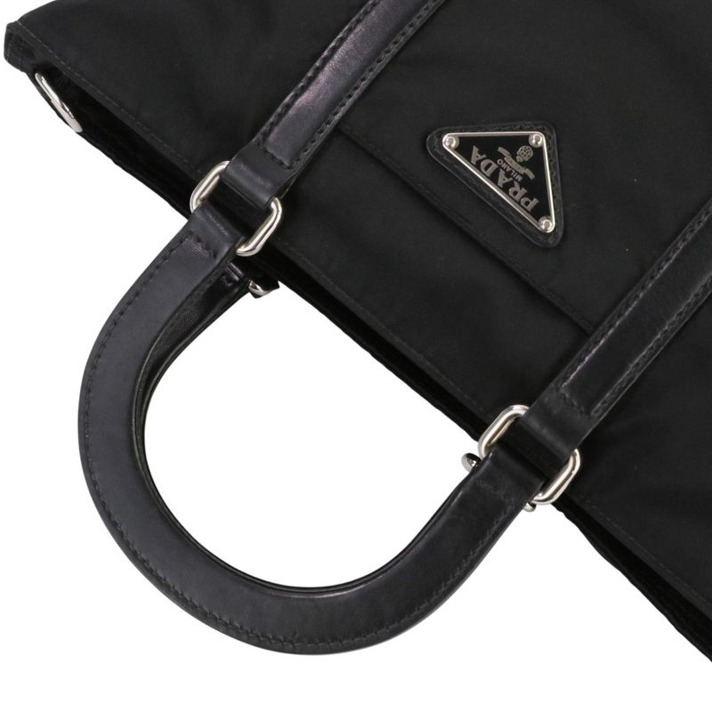 Prada Nylon 2-Way Shoulder Bag Black