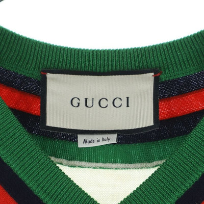 Gucci V-neck Wool Sweater Xkauk White