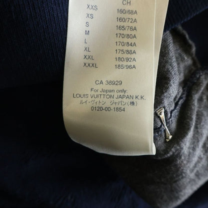 Louis Vuitton Monogram Drop Needle Zip Up Knit Jacket Navy Tbu