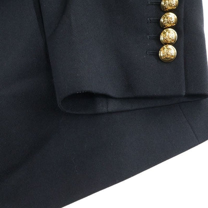 Celine Diagonal Wool Classic Single Tailored Jacket Black