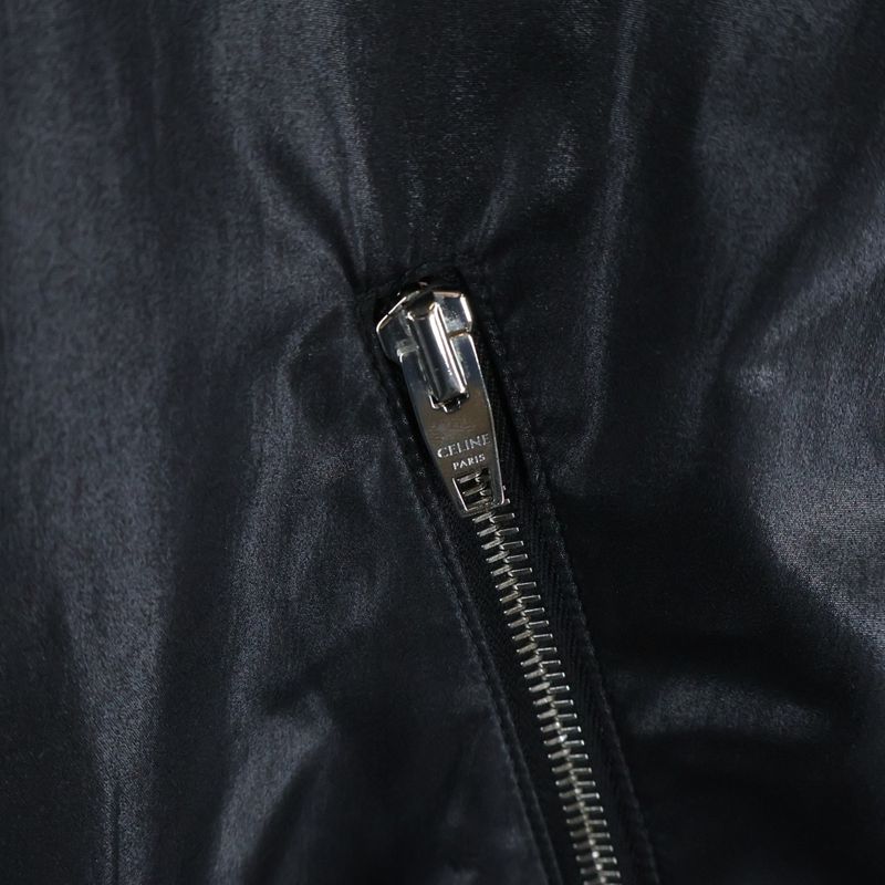 Celine Dash Snow Jacket Zip Up Lightweight Nylon Black