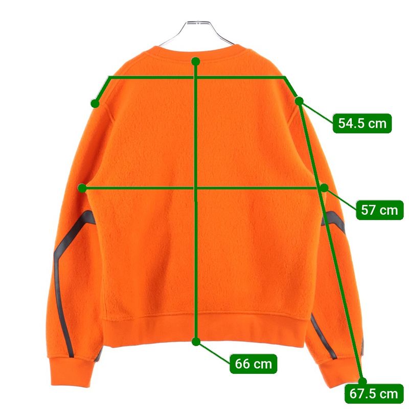 Hermes Cashmere Leather Patch Sweatshirt Orange