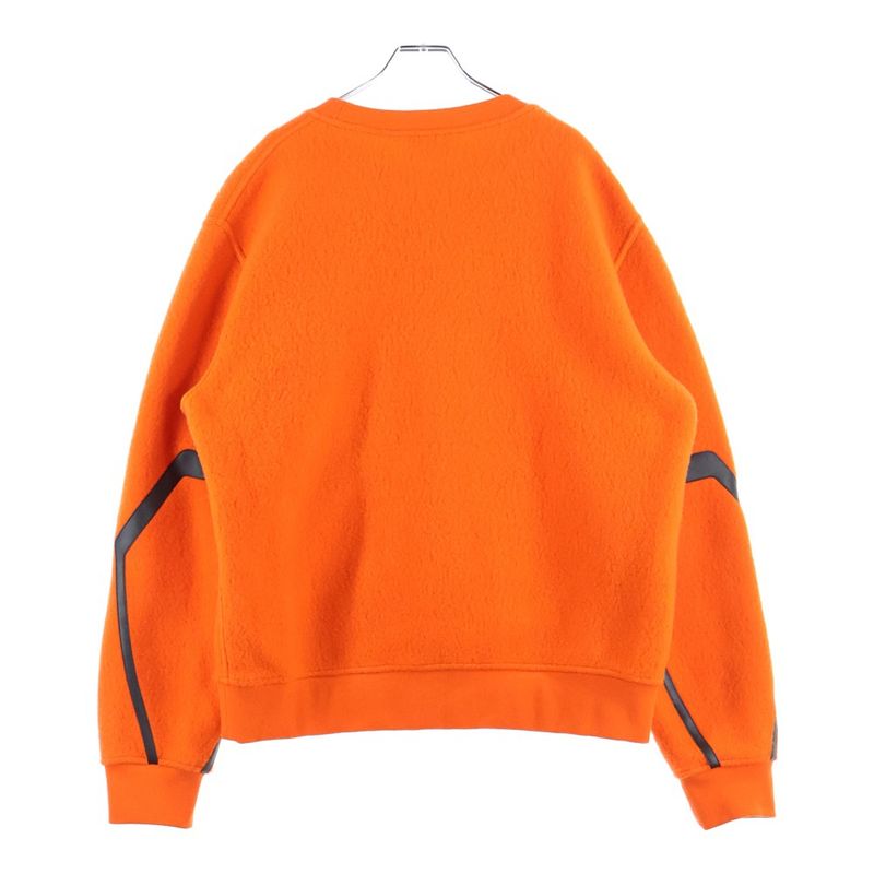 Hermes Cashmere Leather Patch Sweatshirt Orange