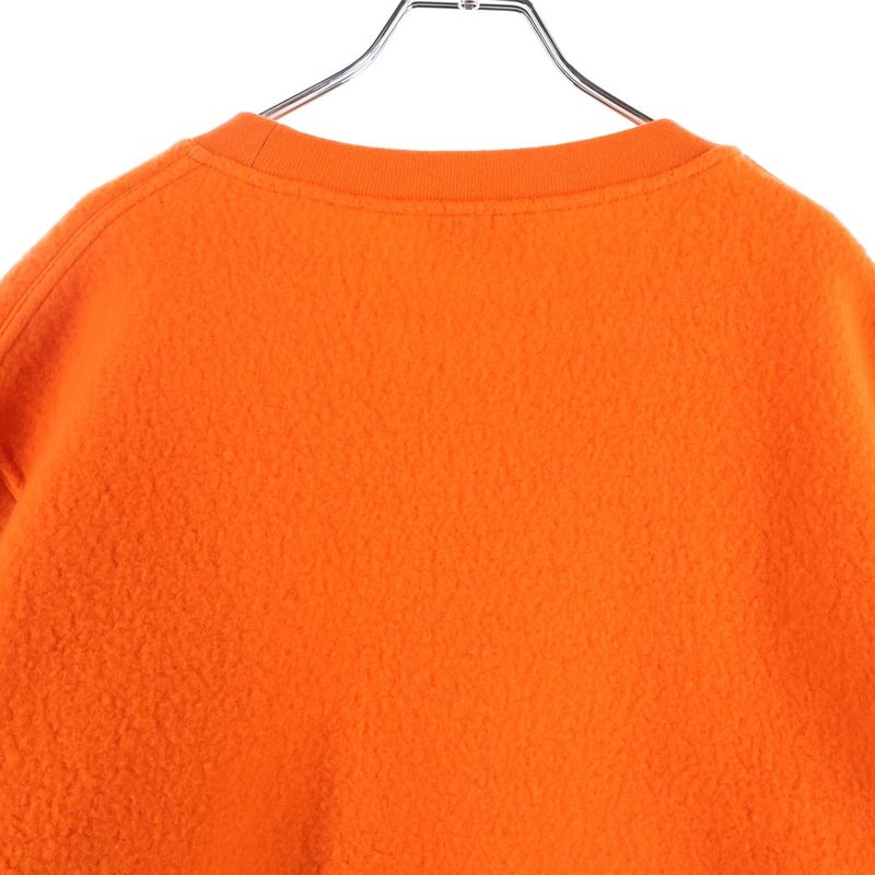 Hermes Cashmere Leather Patch Sweatshirt Orange