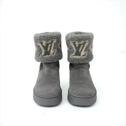 Louis Vuitton Snow Drop Line Monogram Boots Shorts Shoes Suede Mouton Gray Boa