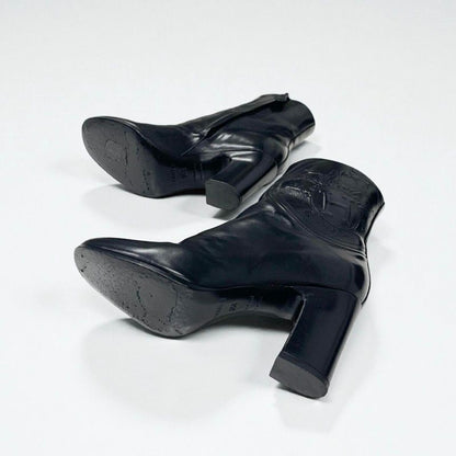 Hermes Boots Shorts Shoes Leather Black Exlibris