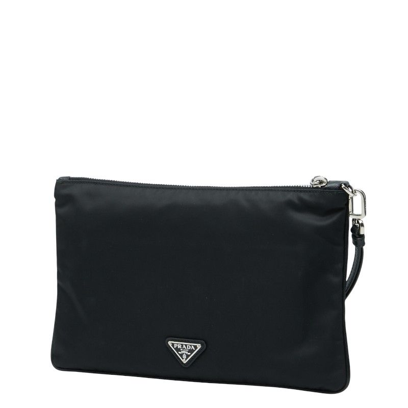 Prada Monki Robot Clutch Black Multicolor Nylon Saffiano