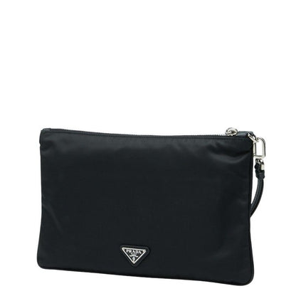 Prada Monki Robot Clutch Black Multicolor Nylon Saffiano