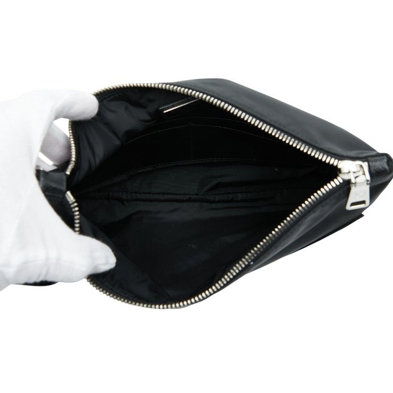 Prada Monki Robot Clutch Black Multicolor Nylon Saffiano