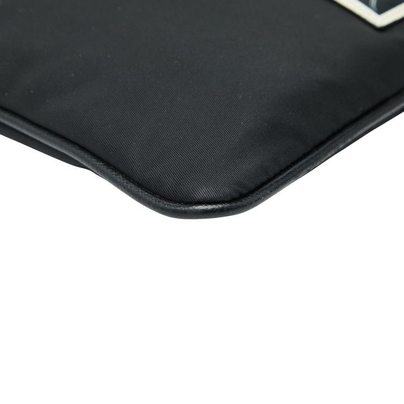 Prada Monki Robot Clutch Black Multicolor Nylon Saffiano