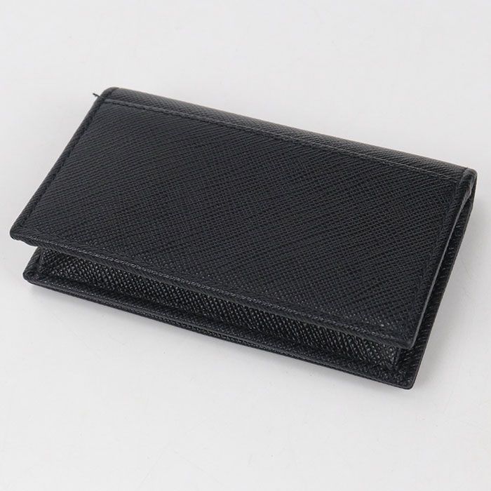 Prada Sapphia Leather Business Card Holder