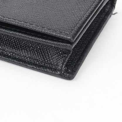 Prada Sapphia Leather Business Card Holder