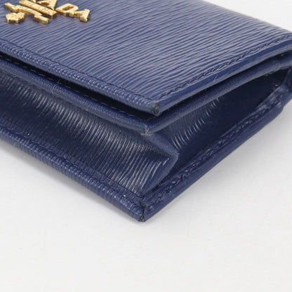 Prada Sapphia Leather Business Card Holder