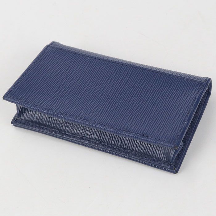 Prada Sapphia Leather Business Card Holder