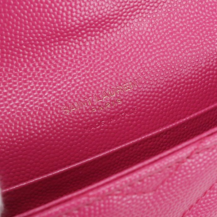 Saint Laurent Envelope Wallet Cassandra Business Card Holder Leather