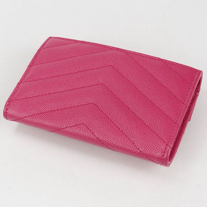 Saint Laurent Envelope Wallet Cassandra Business Card Holder Leather