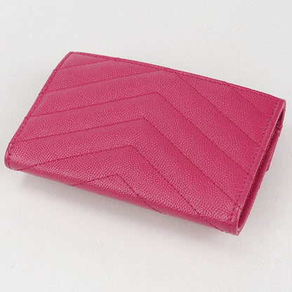 Saint Laurent Envelope Wallet Cassandra Business Card Holder Leather