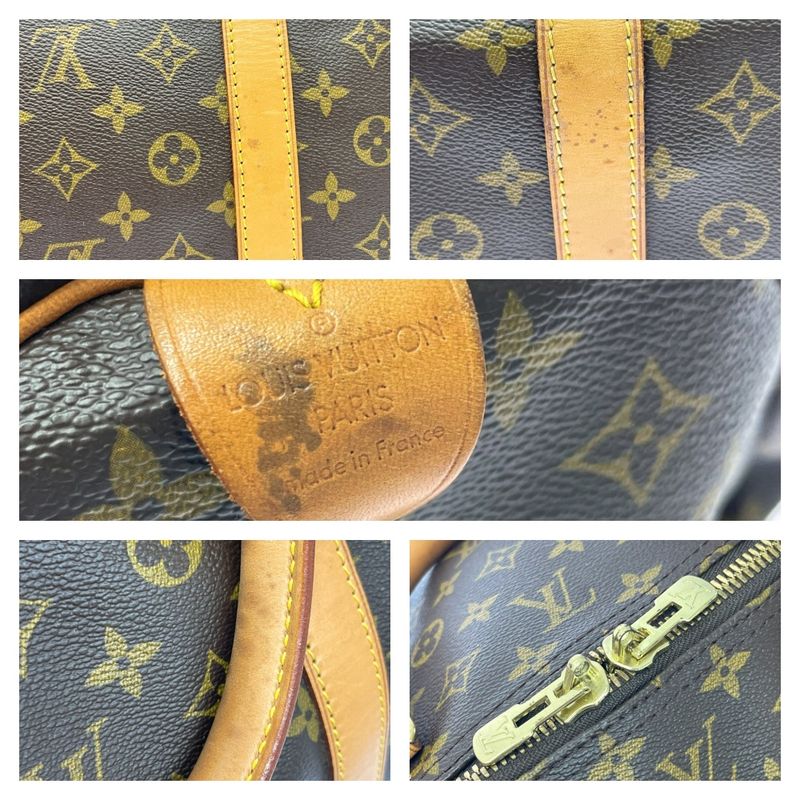 Louis Vuitton Monogram Keepall 60 Boston Bag Brown
