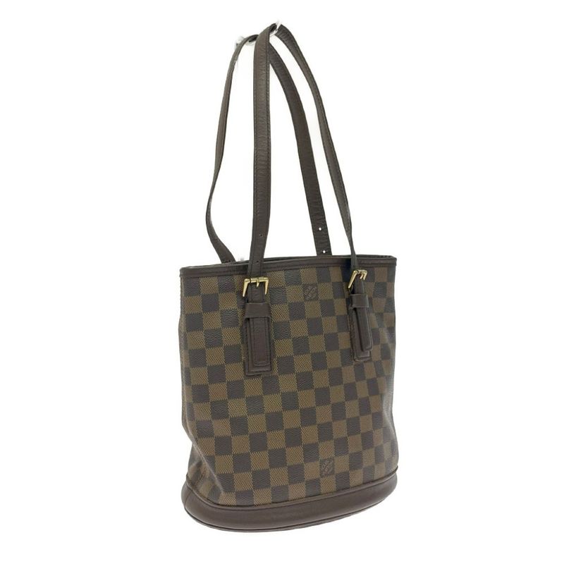 Louis Vuitton Damier Marais Shoulder Bag Brown