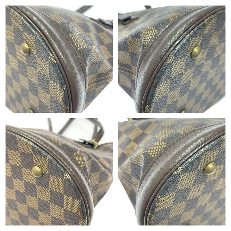 Louis Vuitton Damier Marais Shoulder Bag Brown