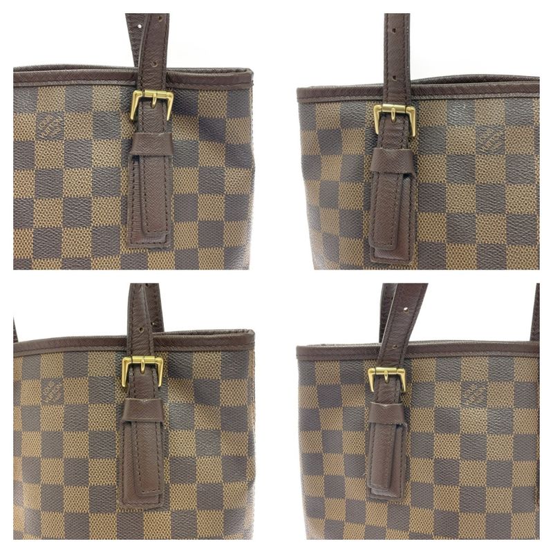 Louis Vuitton Damier Marais Shoulder Bag Brown
