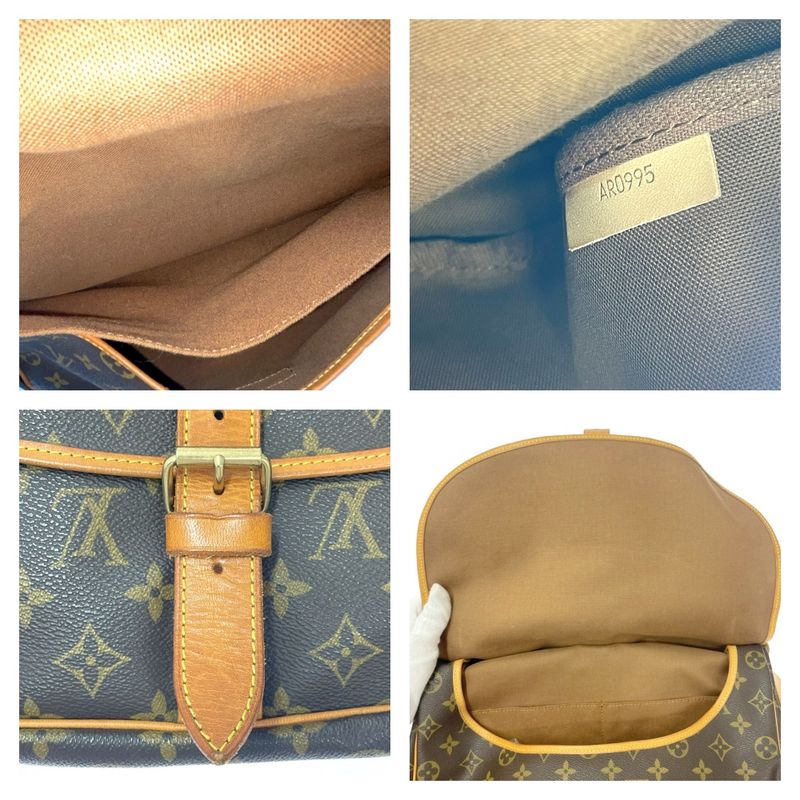 Louis Vuitton Monogram Saumur 35 Shoulder Bag Brown