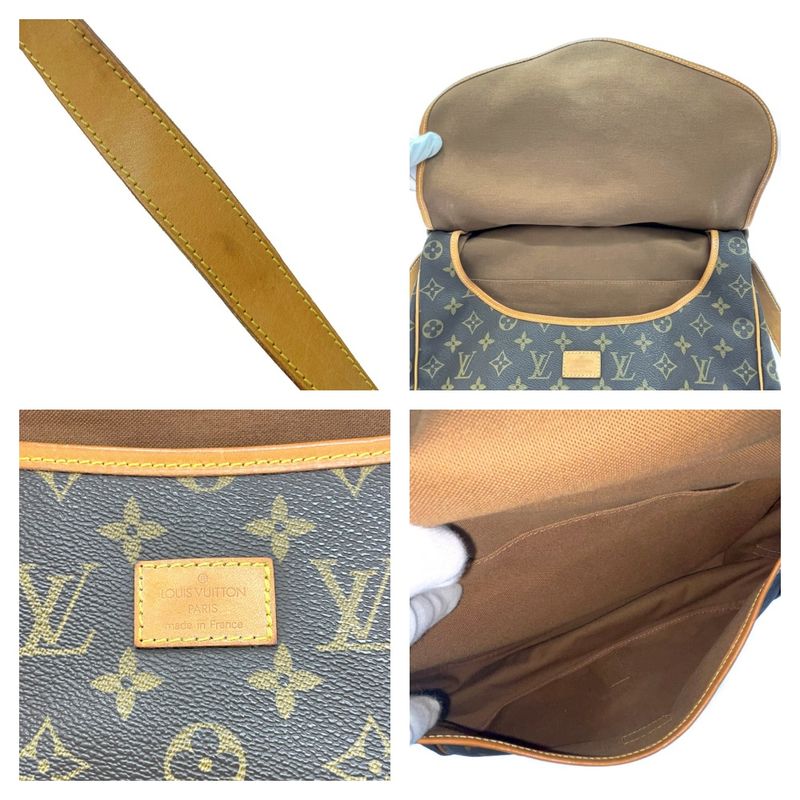 Louis Vuitton Monogram Saumur 35 Shoulder Bag Brown