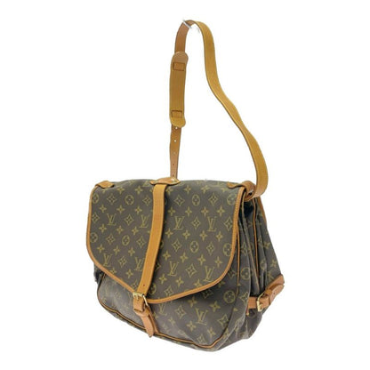 Louis Vuitton Monogram Saumur 35 Shoulder Bag Brown