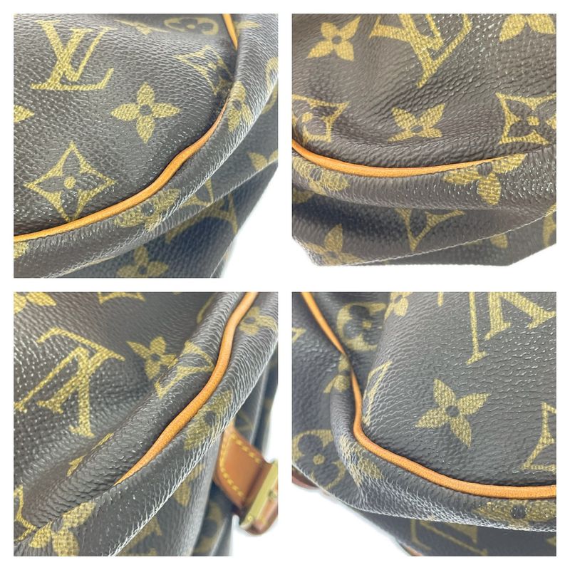Louis Vuitton Monogram Saumur 35 Shoulder Bag Brown