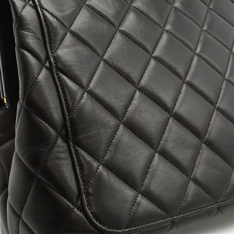 Chanel Quilted CC Logo Shoulder Bag Semi Tote Gamaguchi
