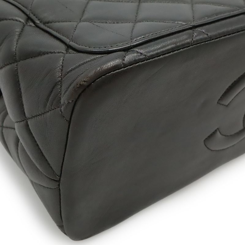 Chanel Quilted CC Logo Shoulder Bag Semi Tote Gamaguchi