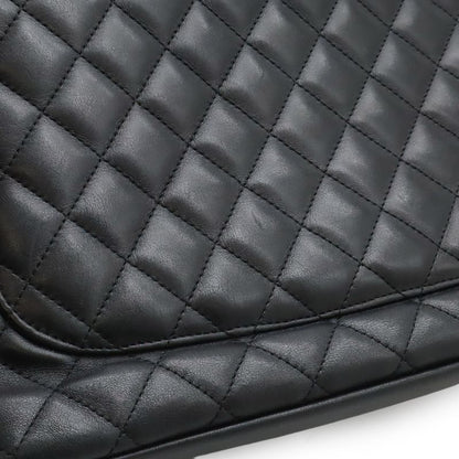 Chanel Cambon Line CC Logo Large Tote Shoulder Bag Soft Calf Black Pink