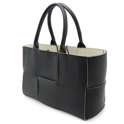 Bottega Veneta Maxi Intrecciato Arco Tote Small Leather Black