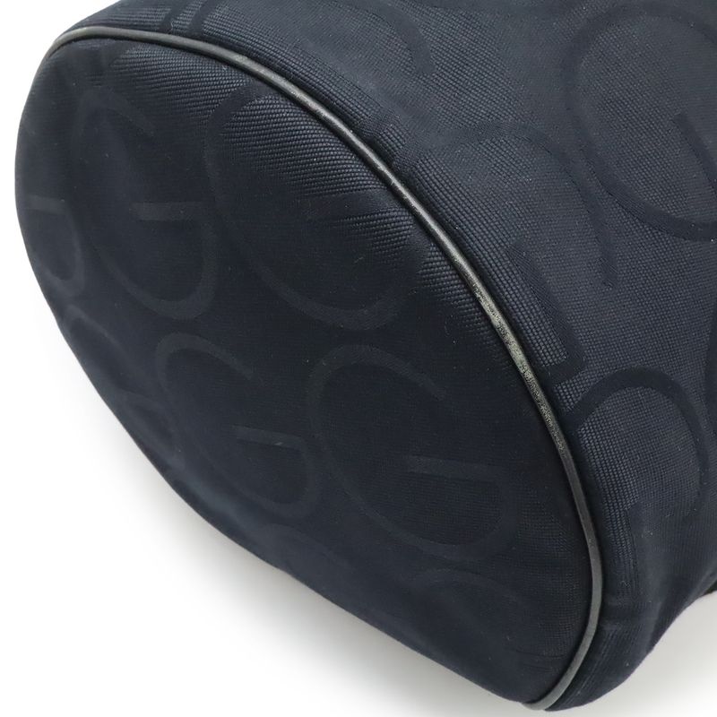 Gucci GG Logo Marine Shoulder Bag One Semi Drawstring