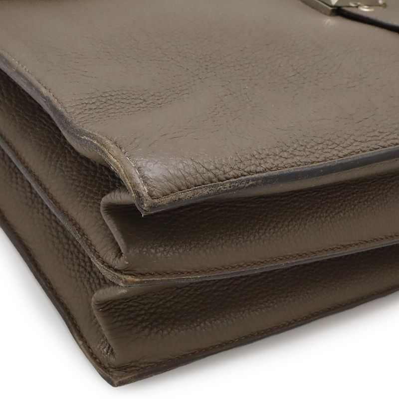 Hermes Sac a Depeches 41 Business Bree Fakesu Document Purse Togo Leather
