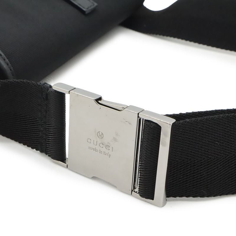 Gucci Body Bag Waist Pouch Nylon Canvas Black