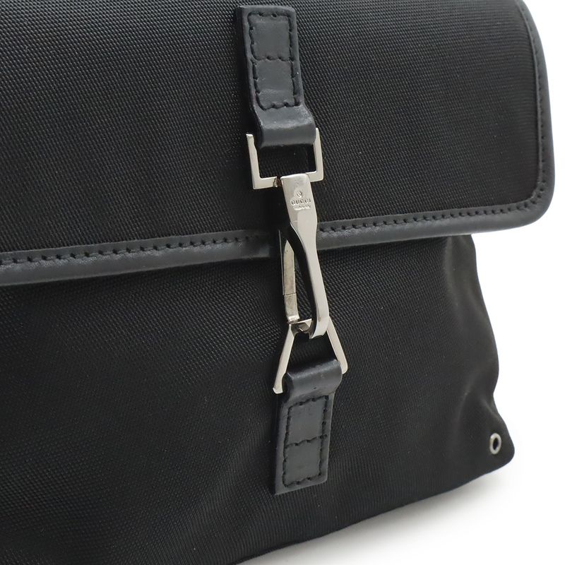 Gucci Body Bag Waist Pouch Nylon Canvas Black